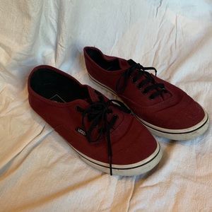 Maroon Red Authentic Low Pros Vans